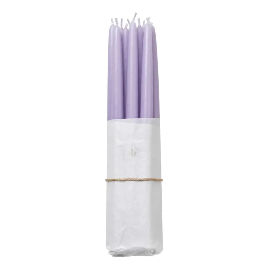 Broste Copenhagen -antiikkikynttilä kastettu 10-pakkaus, Orchid light purple