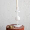 Bulb kynttilänjalka 30 cm, Valkoinen