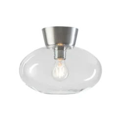 Bullo plafondi kirkas lasi Ø 27 cm, Alumiini