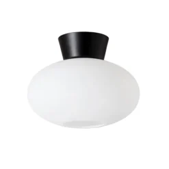 Bullo plafondi opaalilasi Ø 27 cm, Mattamusta