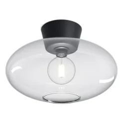 Bvillao kattovalo XL kirkas lasi Ø38 cm, Mattamusta