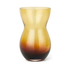 Calabas maljakko 21 cm, Duo burgundy-amber