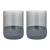 Calma kynttilälyhty Ø 7 cm 2-pakkaus, Steel grey-smoke