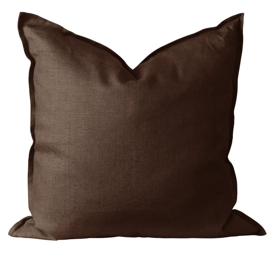 Calm tyynyliina pellava 50x50 cm, Chocolate Brown