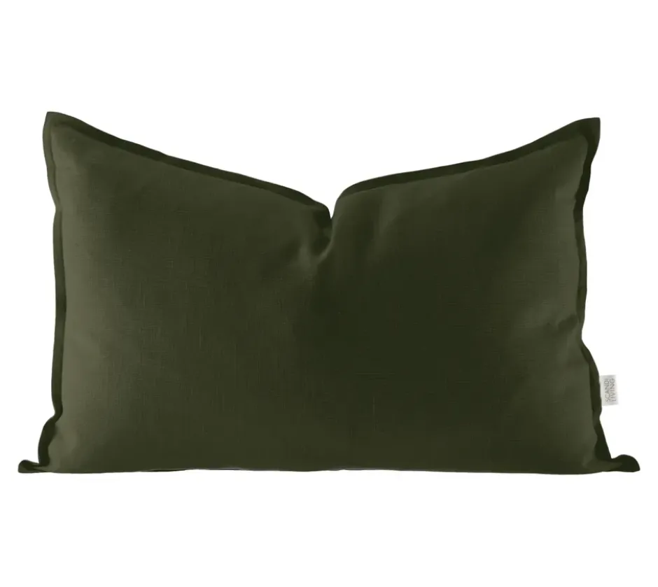 Calm tyynynpäällinen pellava 40 x 60 cm, Forest Green