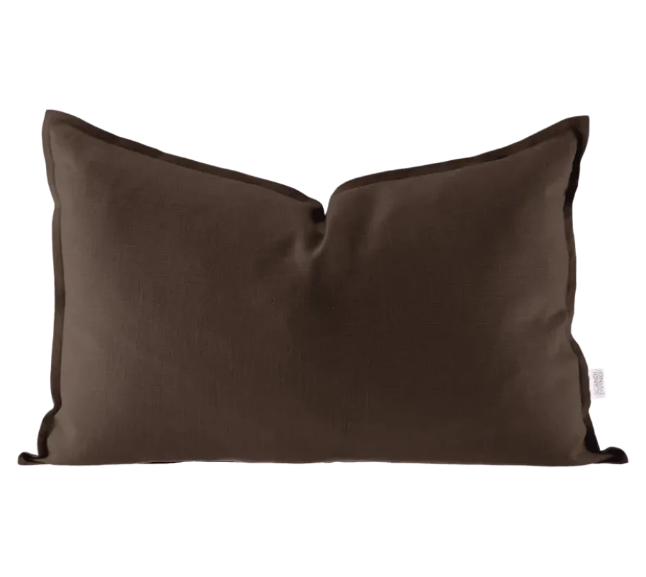 Calm tyynynpäällinen pellava 40 x 60 cm, Chocolate Brown