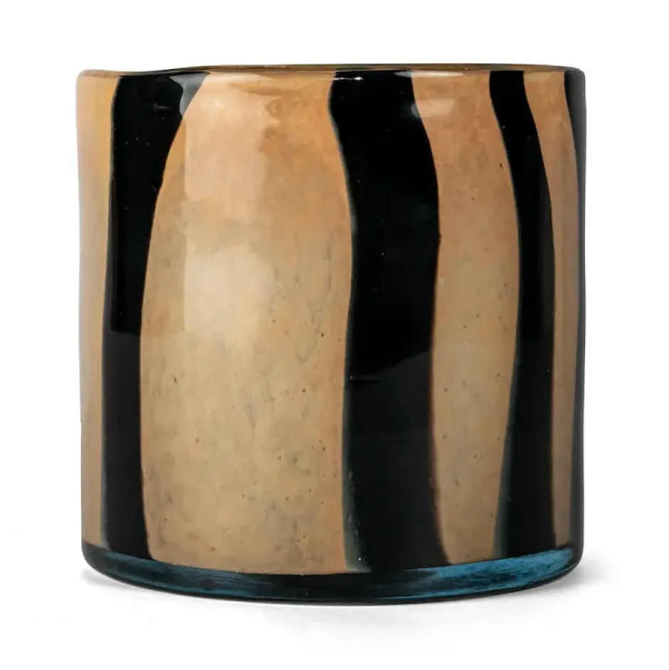 Calore kynttilälyhty-maljakko M Ø15 cm, Black-beige