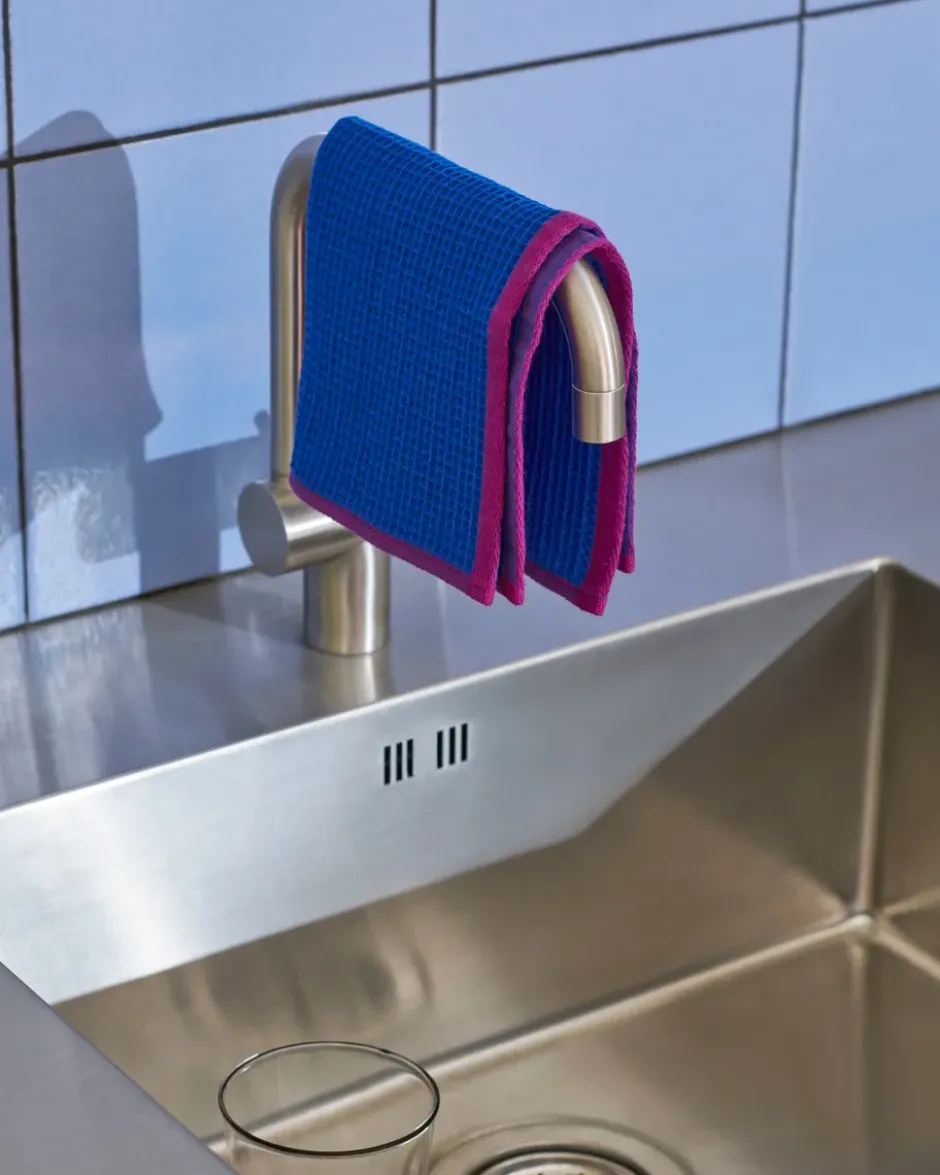 Canteen tiskirätti 31 x 31 cm 2-pakkaus, Blue/fuchsia-Beige/yellow