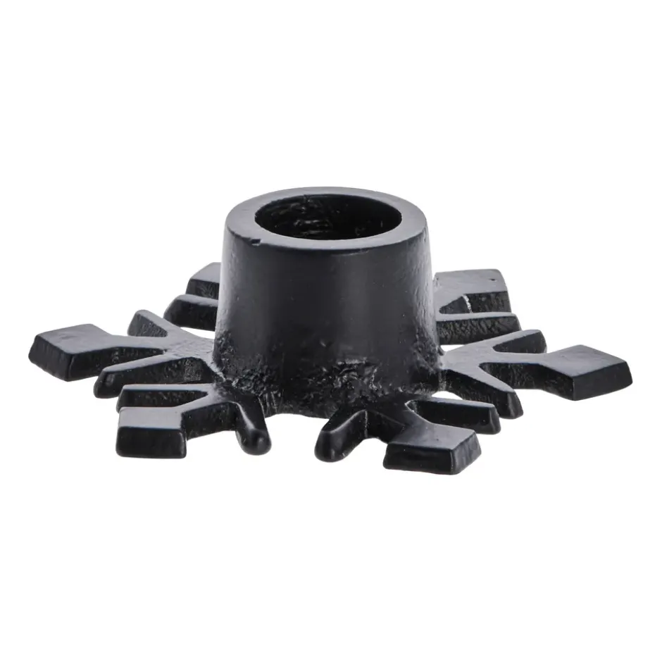 Caville kynttilänjalka lumihiutale 9,5 cm, black