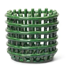 Ceramic punottu kori Ø 16 cm, Emerald Green