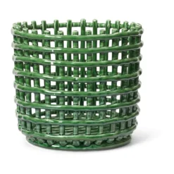 Ceramic punottu kori Ø 23,5 cm, Emerald Green