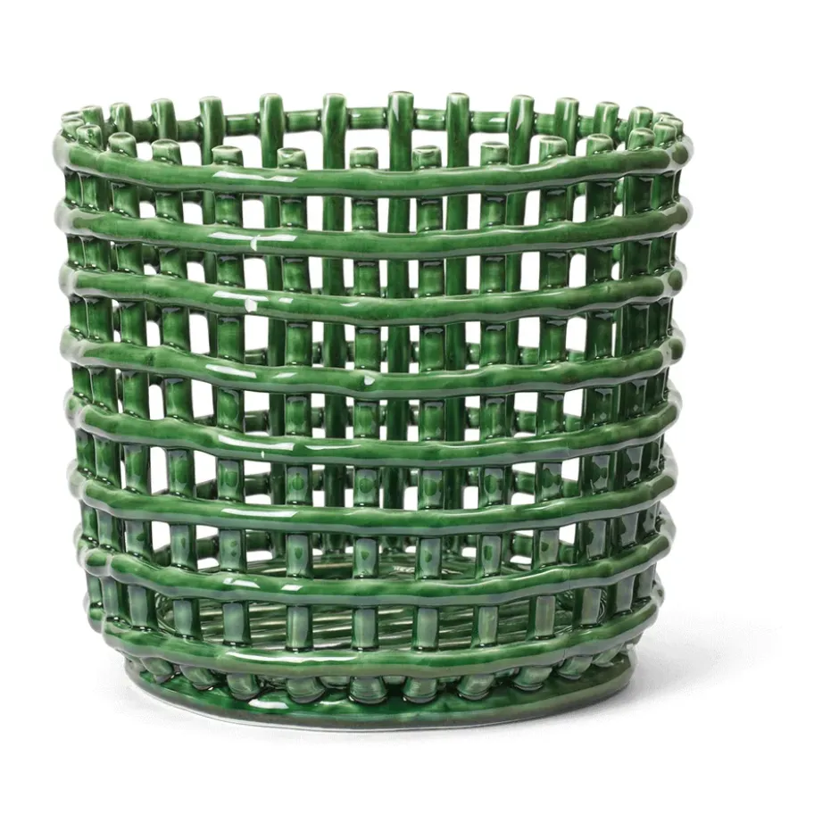 Ceramic punottu kori Ø 23,5 cm, Emerald Green