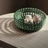 Ceramic punottu kulho, Emerald Green