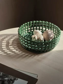 Ceramic punottu kulho, Emerald Green