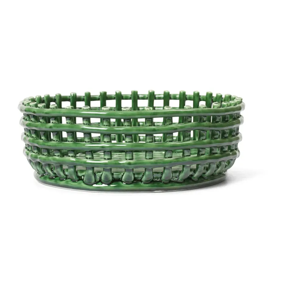 Ceramic punottu kulho, Emerald Green