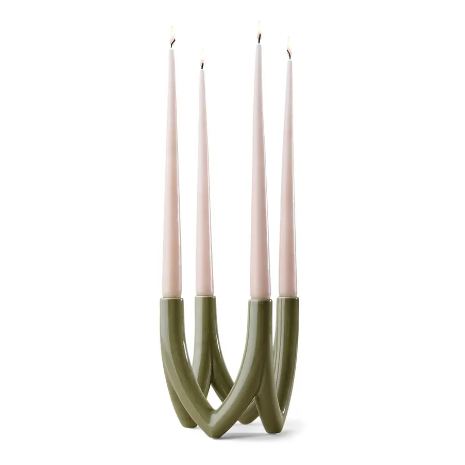 Chandelier kynttilänjalka no. 56, Olive green