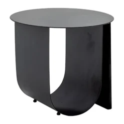 Cher sivupöytä Ø 43 cm, Musta