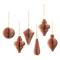 Christmas mix joulukoriste 6-pack, Dusty pink
