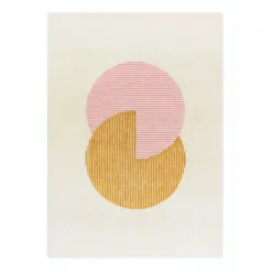 Circles-villamatto, vaaleanpunainen, 170x240 cm