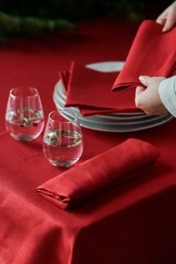 Clean pellavaliina 145x350 cm , Red