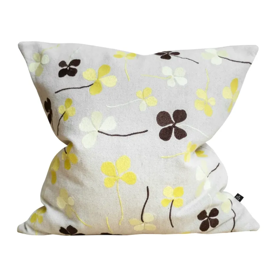 Clover tyynyliina 48x48 cm, Yellow