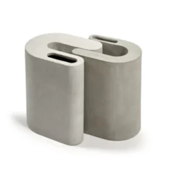 Concrete jakkara/sivupöytä 37 cm, Grey