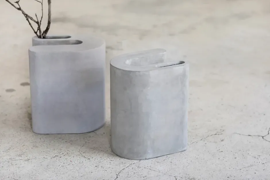 Concrete jakkara/sivupöytä 37 cm, Grey