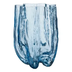 Crackle maljakko 37 cm, Pyöreä lasi