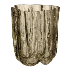 Crackle maljakko 12,1 cm, taupe