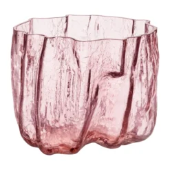 Crackle maljakko 17,5 cm, Vaaleanpunainen