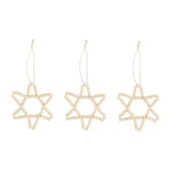 Craft joulukuusenkoriste tähti 3-pack, luonnonväri