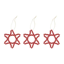 Craft joulukuusenkoriste tähti 3-pack, Punainen