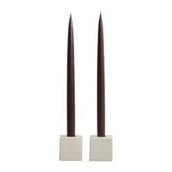Cube kynttilänjalka 2-pack, High Glaze koivu