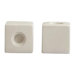 Cube kynttilänjalka 2-pack, High Glaze koivu