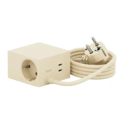 Cuboid+ haaroituspistorasia USB-C 30W 2 m, Pearled Ivory