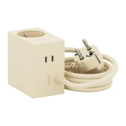 Cuboid+ haaroituspistorasia USB-C 30W 2 m, Pearled Ivory