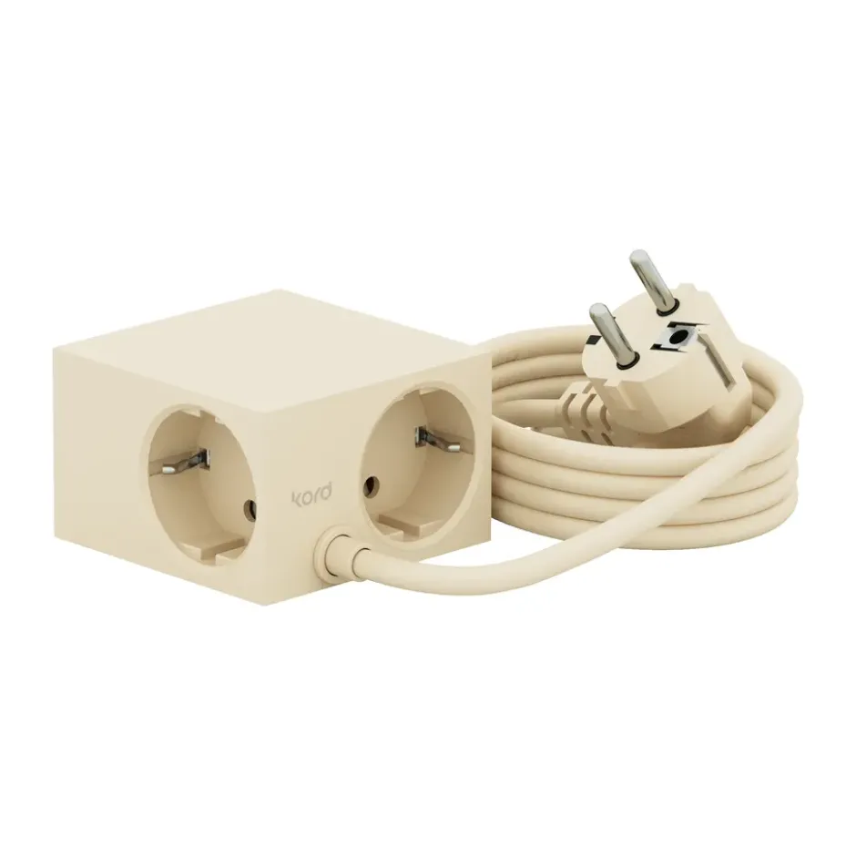 Cuboid haaroituspistorasia 2 m, Pearled Ivory