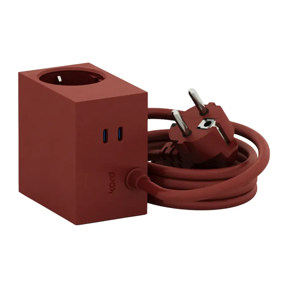Cuboid+ haaroituspistorasia USB-C 30W 2 m, Fired Brick