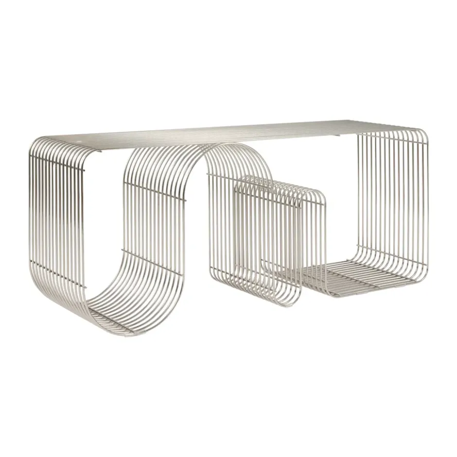 Curva-istuinpenkki 100 cm, Hopea