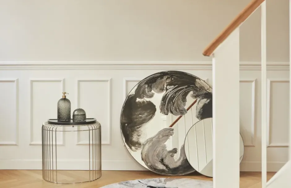 Curva pöytä 45 cm, Hopea