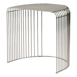 Curva pöytä 45 cm, Hopea