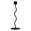 Curved kynttilänjalka 23 cm, Black