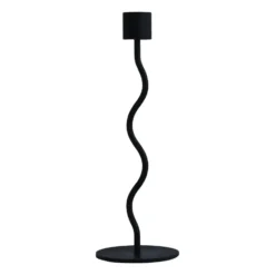 Curved kynttilänjalka 23 cm, Black