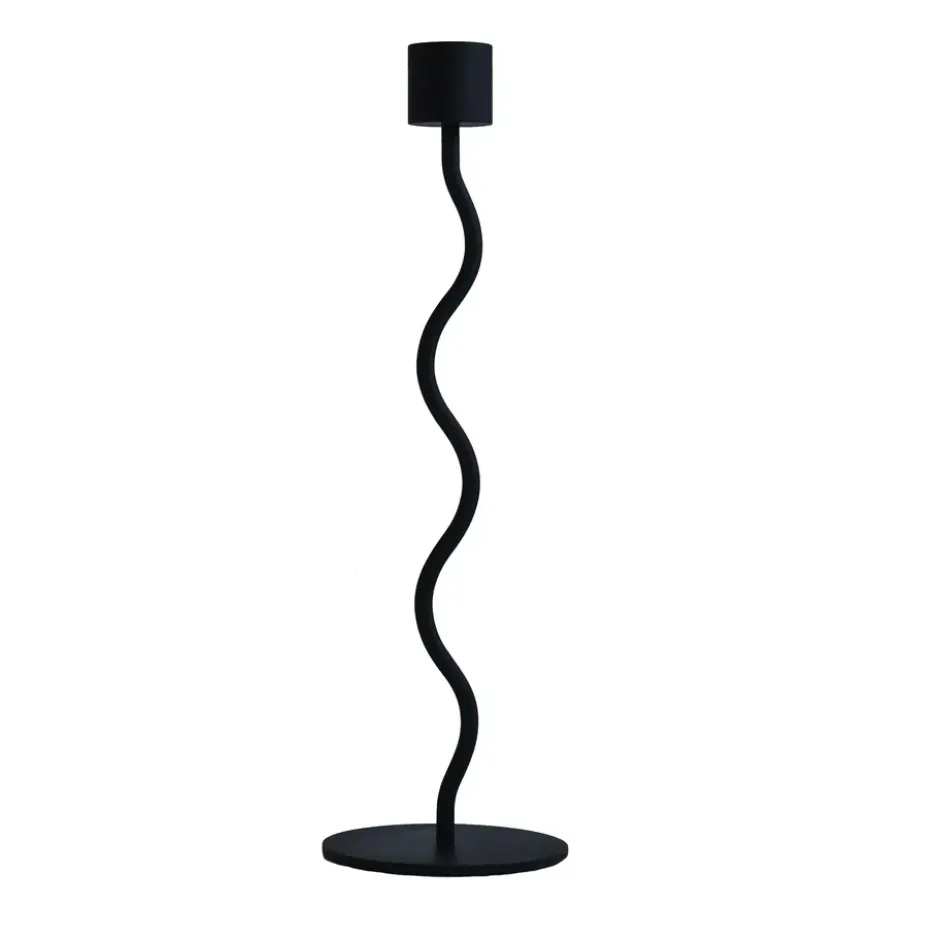 Curved kynttilänjalka 26 cm, Black