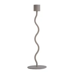 Curved kynttilänjalka 26 cm, Taupe