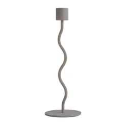 Curved kynttilänjalka 23 cm, Tuhka