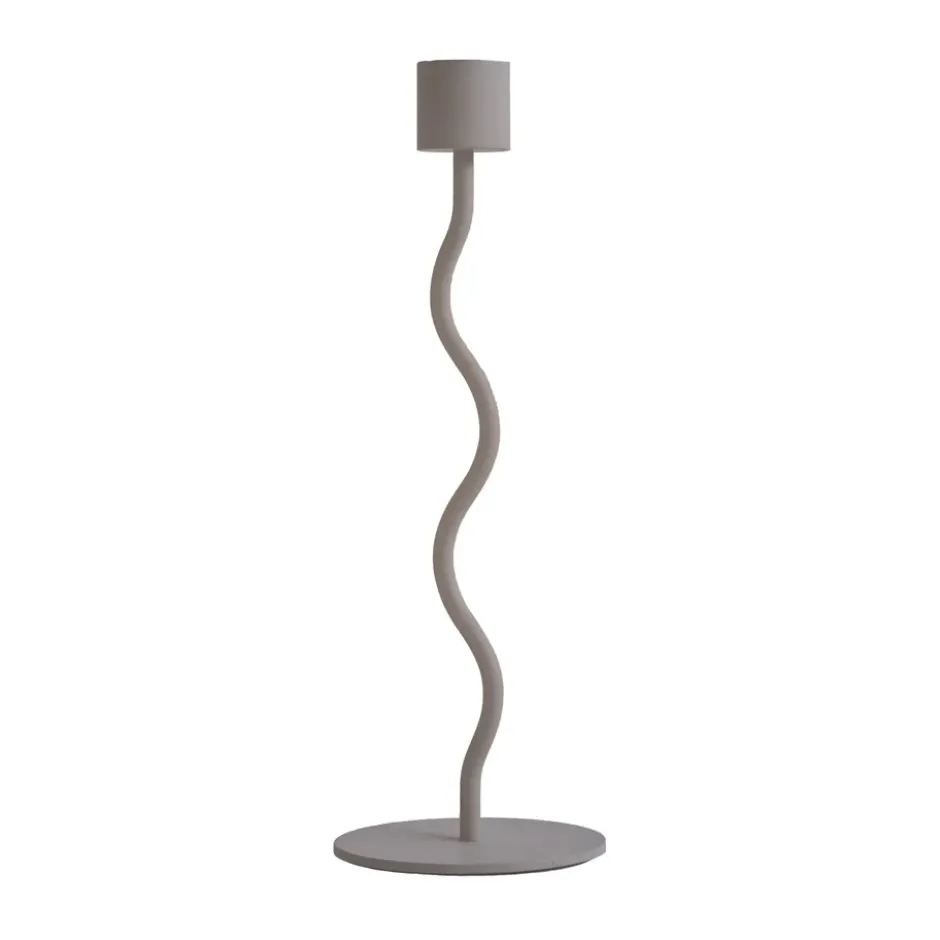 Curved kynttilänjalka 23 cm, Tuhka