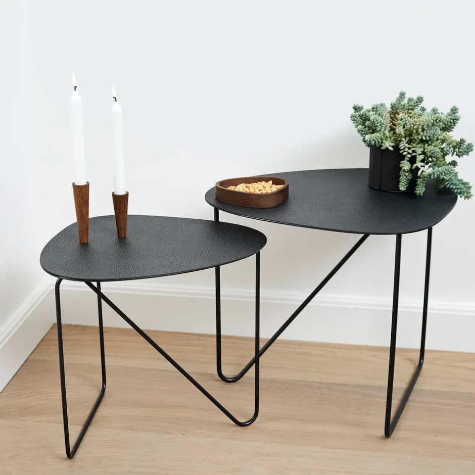 Curve Hippo -sivupöytä, L, Black-anthracite
