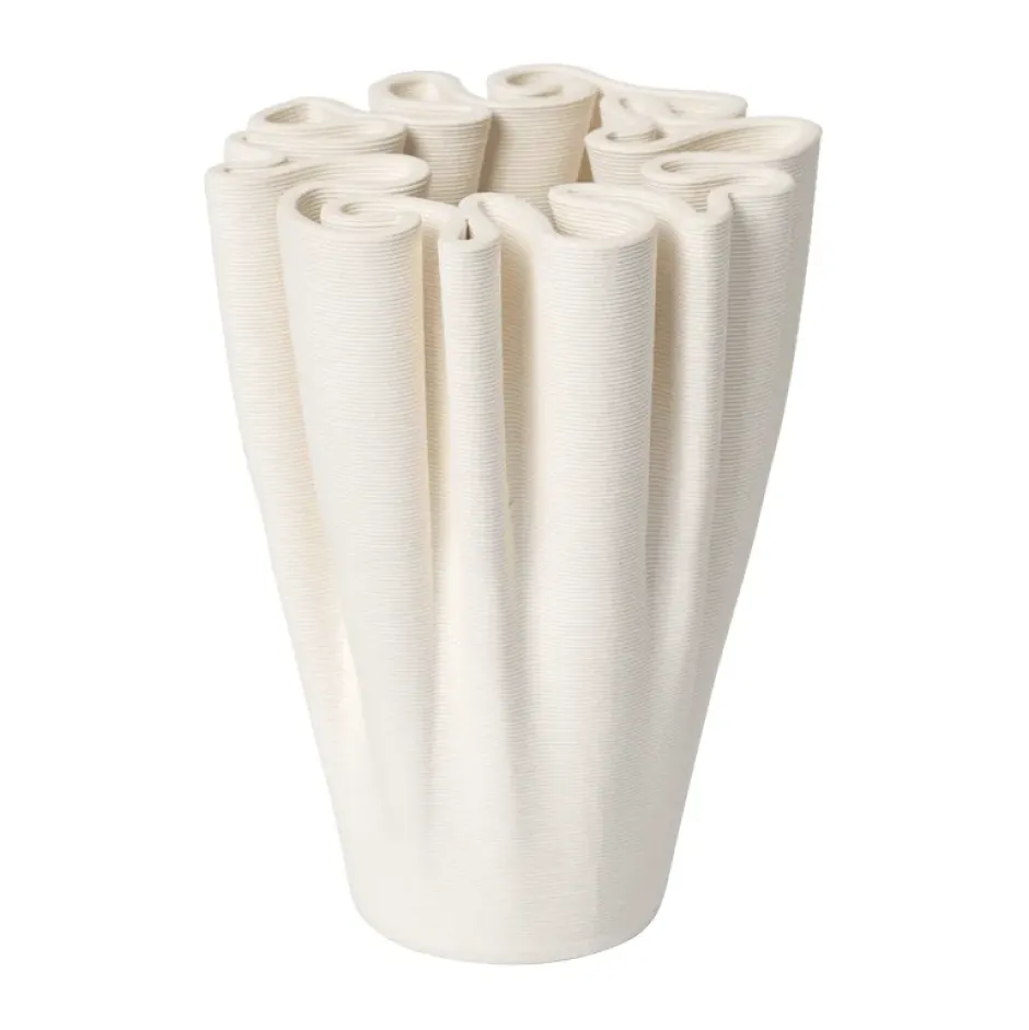 Dedali maljakko 11 cm, Off-white