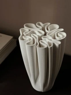 Dedali maljakko 25 cm, Off-white